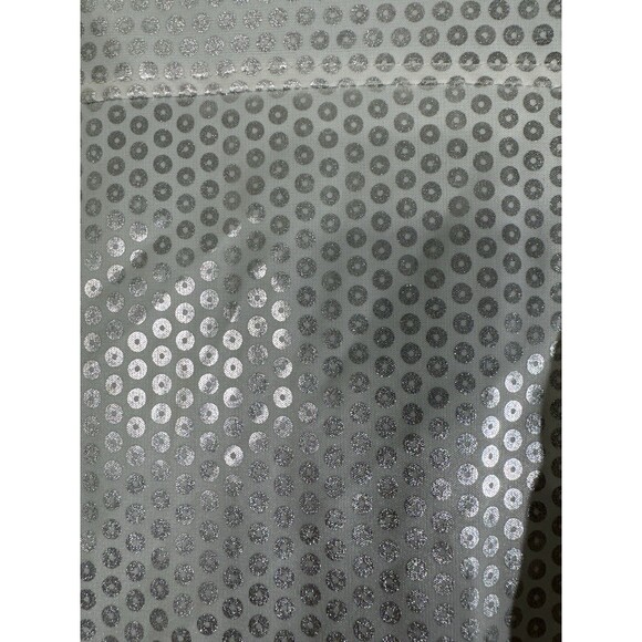JOUJOU Womens Silver Dot Button Up Metallic Large 100% Cotton Made In USA - Picture 8 of 11